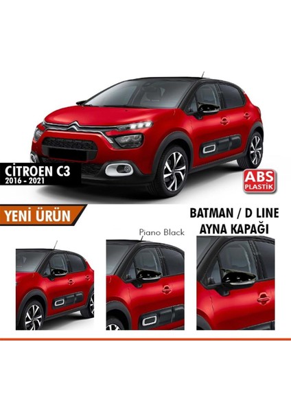 Citroen C3 2016-2021 Piano Black Batman Yarasa Ayna Kapağı fiyatları