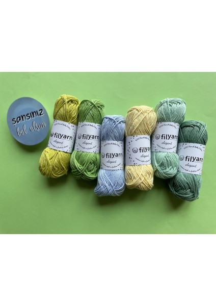 Bibupunch Filyarn 6'lı Ip Seti - 2 ( Yaz Renkleri)