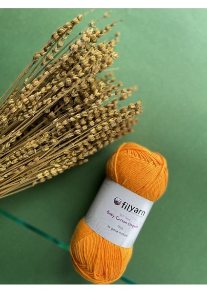 Baby Cotton %100 Pamuklu Punch,örgü, Amigurumi 100 Gram Ip - Açık Turuncu