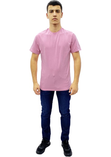 Düz Oversize T-Shirt Pembe