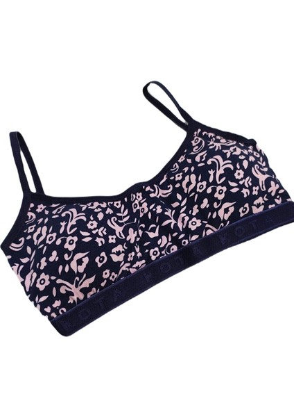 6335 Ip Askılı Pedli Desenli Bayan Büstiyer Yarım Atlet modelleri