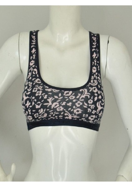 6336 Geniş Askı Desenli Pedli Bayan Büstiyer Yarım Atlet fırsatları