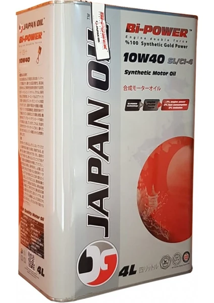 Japan Oil Bi-Power Sentetik 10W40 4 Litre Motor Yağı ( Üretim Yılı: 2022 )