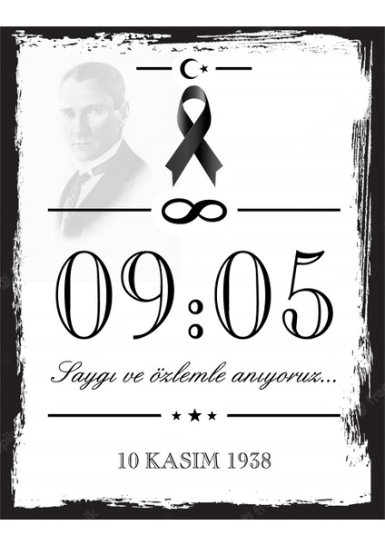 10 Kasım Etiketi 4 x 6 cm 24 Adet