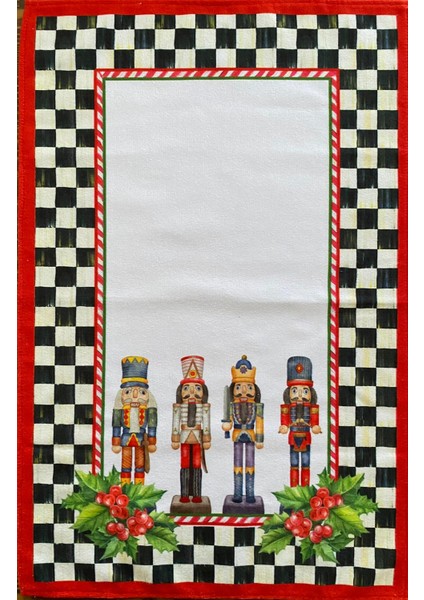 Mackenzie Model Yılbaşı Nutcracker Kurşun Asker 35 x 50 cm Mutfak Havlusu I El Havlusu I Kurulama Bezi