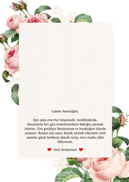 Okul Öncesi Anneler Günü Kutlama Kartı (A5 - 24 Ad)