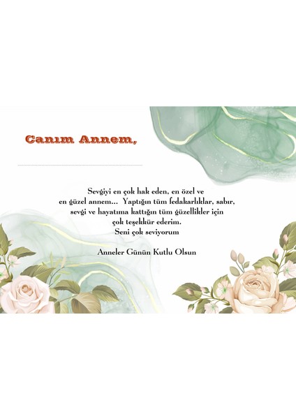 Okul Öncesi Anneler Günü Kutlama Kartı (A5 - 24 Ad)