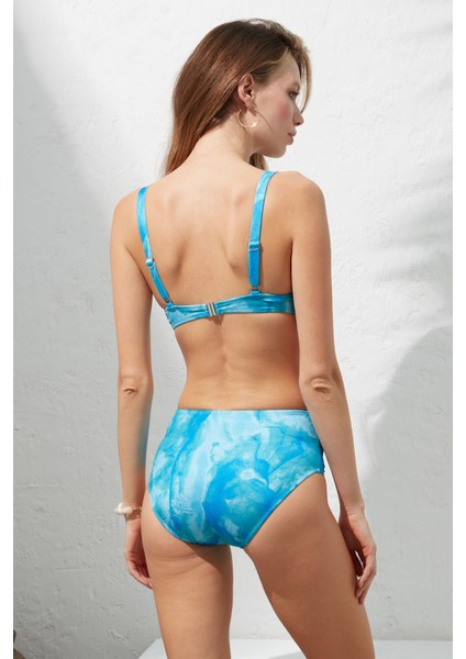 Calze Kaplı Balenli Yüksekbel Bikini Takım 221252 Aquamarin