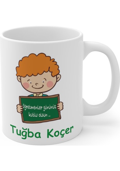 Öğretmenler Günü Hediyesi Öğrenci Ismi Baskılı Seramik Kupa Bardak