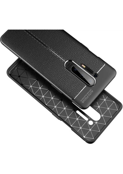 One Plus 8 Pro Kılıf Deri Görünümlü Niss Silikon Kapak