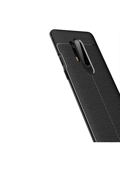 One Plus 8 Pro Kılıf Deri Görünümlü Niss Silikon Kapak
