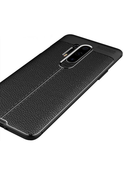 One Plus 8 Pro Kılıf Deri Görünümlü Niss Silikon Kapak