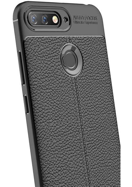 Huawei Y7 2018 Kılıf Deri Görünümlü Niss Silikon Kapak fırsatları