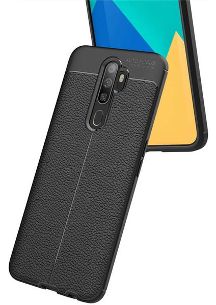 Oppo A9 2020 Kılıf Deri Görünümlü Niss Silikon Kapak modelleri
