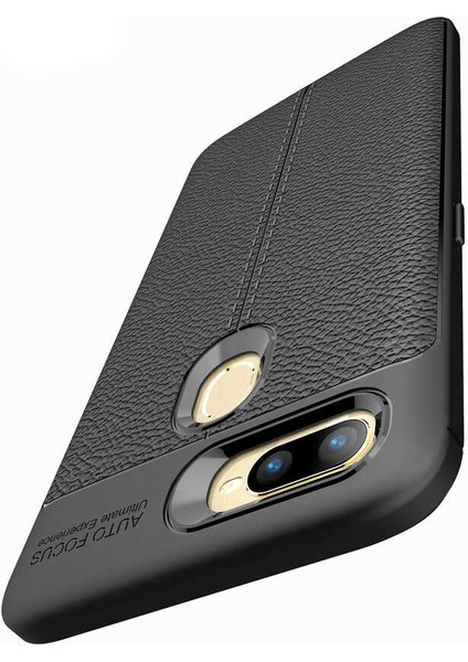 Oppo Ax7 Kılıf Deri Görünümlü Niss Silikon Kapak