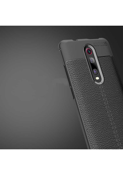 Xiaomi Mi 9t Kılıf Deri Görünümlü Niss Silikon Kapak