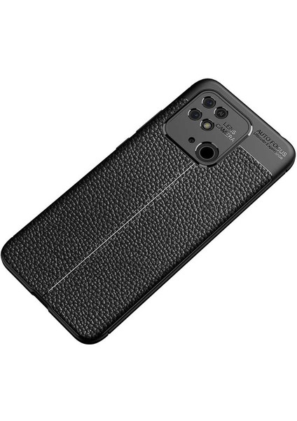 Xiaomi Poco C40 Kılıf Deri Görünümlü Niss Silikon Kapak