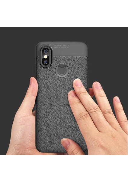 Xiaomi Mi 8 Se Kılıf Deri Görünümlü Niss Silikon Kapak