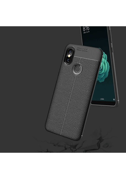 Xiaomi Mi 8 Se Kılıf Deri Görünümlü Niss Silikon Kapak