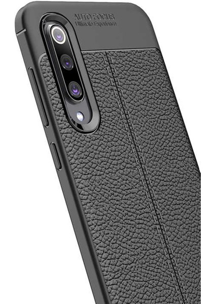 Xiaomi Mi 9 Kılıf Deri Görünümlü Niss Silikon Kapak