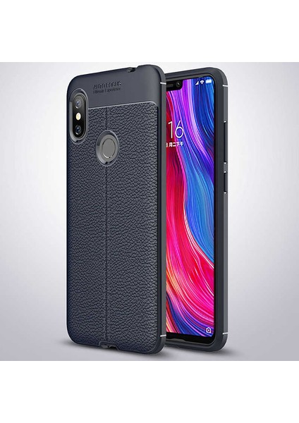 Xiaomi Redmi Note 6 Pro Kılıf Deri Görünümlü Niss Silikon Kapak