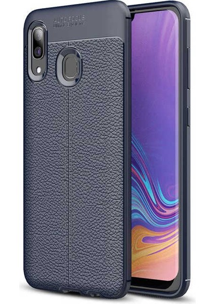 Galaxy A30 Kılıf Deri Görünümlü Niss Silikon Kapak