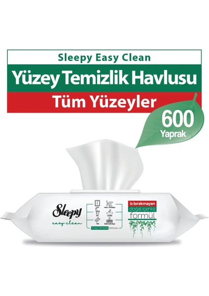 Easy Clean Beyaz Sabun Katkılı Yüzey Temizlik Havlusu 6x100 (600 Yaprak)