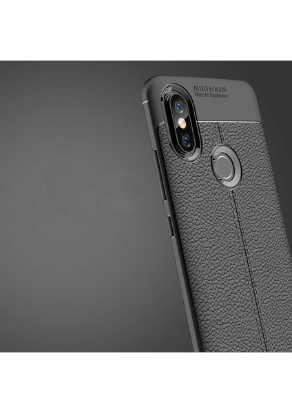 Xiaomi Mi 8 Kılıf Deri Görünümlü Niss Silikon Kapak