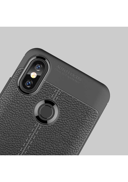 Xiaomi Mi 8 Kılıf Deri Görünümlü Niss Silikon Kapak