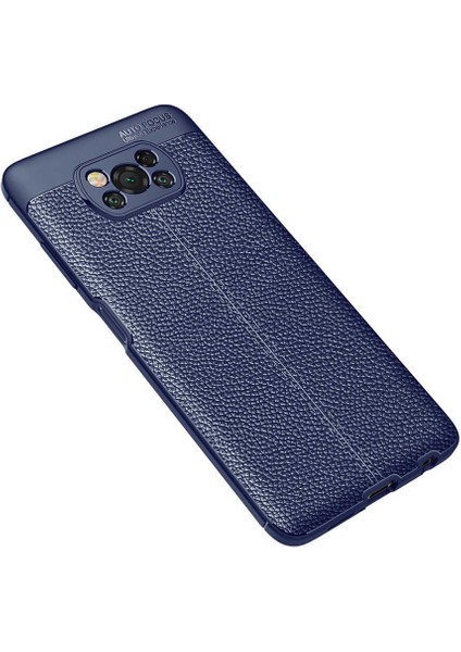 Xiaomi Poco X3 Kılıf Deri Görünümlü Niss Silikon Kapak