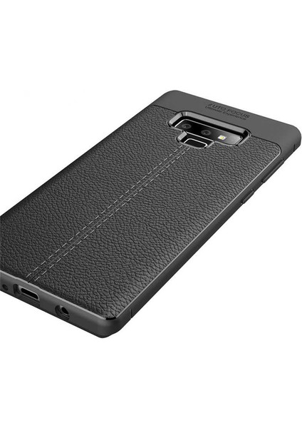 Galaxy Note 9 Kılıf Deri Görünümlü Niss Silikon Kapak