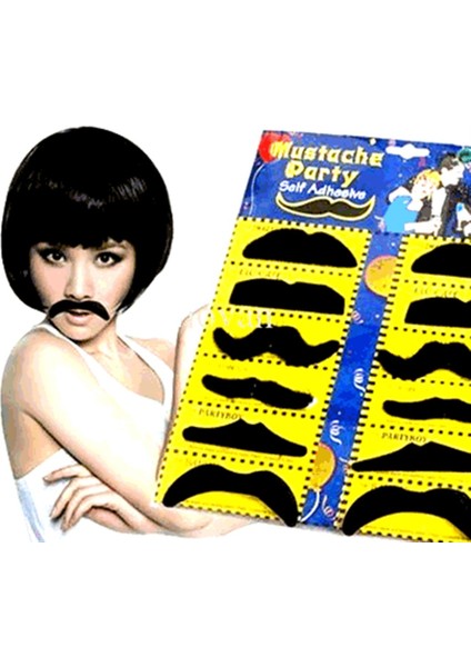 Bıyık,takma Bıyık,takma Bıyık Seti 12 Adet fırsatları