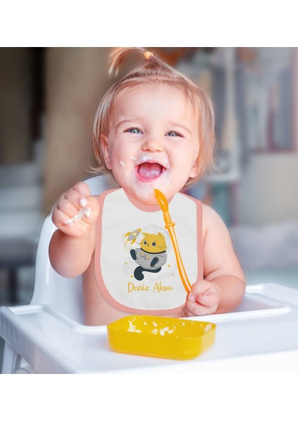 Kids Kişiye Özel Pembe Bebek Mama Önlüğü - Model 194 fiyatları