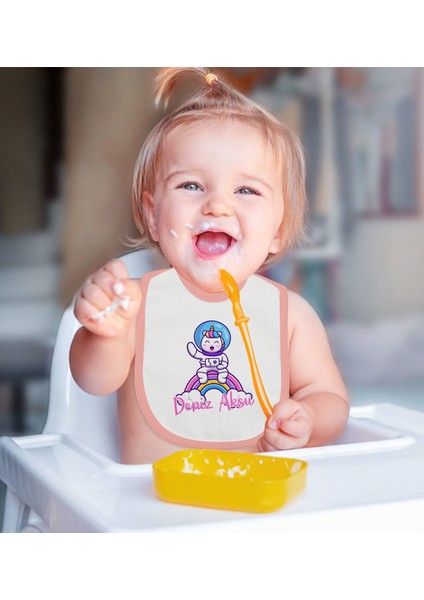 Kids Kişiye Özel Pembe Bebek Mama Önlüğü - Model 191 fiyatları