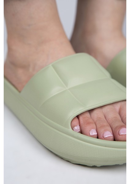 Lissa Yağlı Yeşil Eva Yazlık Plaj - Günlük Platform Terlik fiyatları