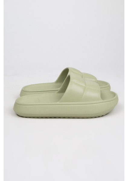 Lissa Yağlı Yeşil Eva Yazlık Plaj - Günlük Platform Terlik modelleri