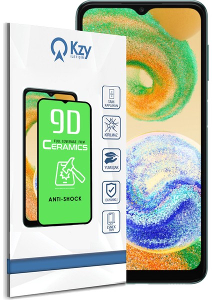 Kzy Samsung Galaxy A04S Tam Kaplayan Seramik Nano Esnek Ekran Koruyucu Cam