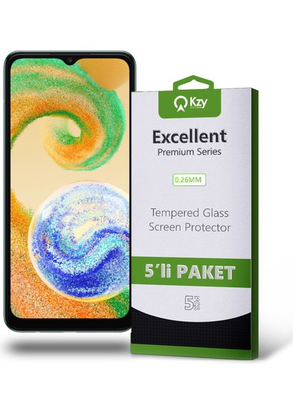 Samsung Galaxy A04S Temperli Ekran Koruyucu Kırılmaz Cam Ekonomik 5'li Paket