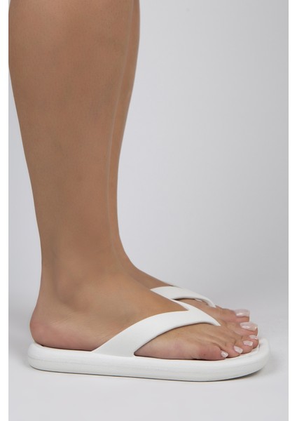 Kione Beyaz Parmak Arası Eva Plaj Yazlık - Günlük Terlik modelleri