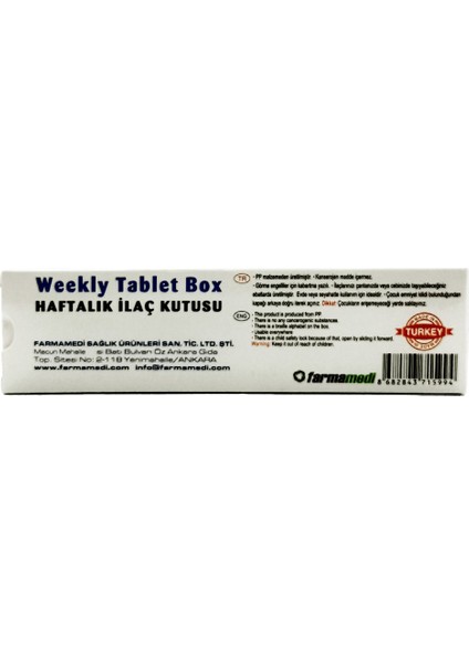 Haftalık Ilac Saklama Kutusu