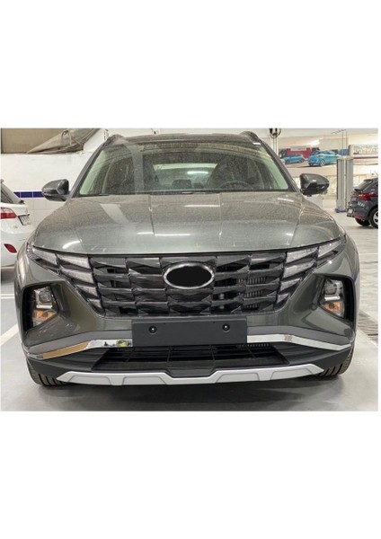 Hyundai tucson ön ve arka tampon koruma seti parlak siyah boyalı 2021+ modelleri