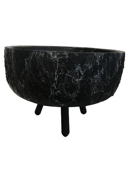 Armenbotanik Ayaklı Bahçe Saksı (Siyah Renk)