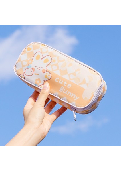 A22 Büyük Kapasiteli Sevimli Karikatür Desen Kalem Çantası Kırtasiye Depolama Çantası (Sarı) (Yurt Dışından) fırsatları