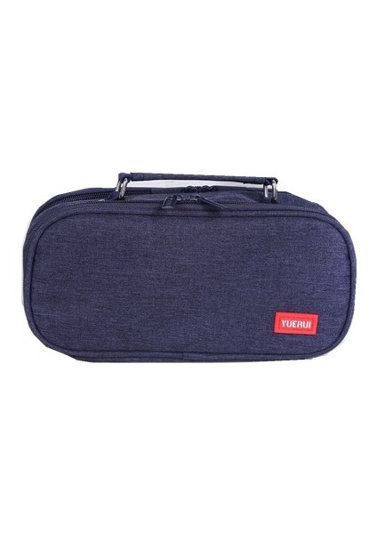 Büyük Kapasiteli Çok Katmanlı Taşınabilir Kırtasiye Torbası Tuval Çanta (Lacivert) (Yurt Dışından)