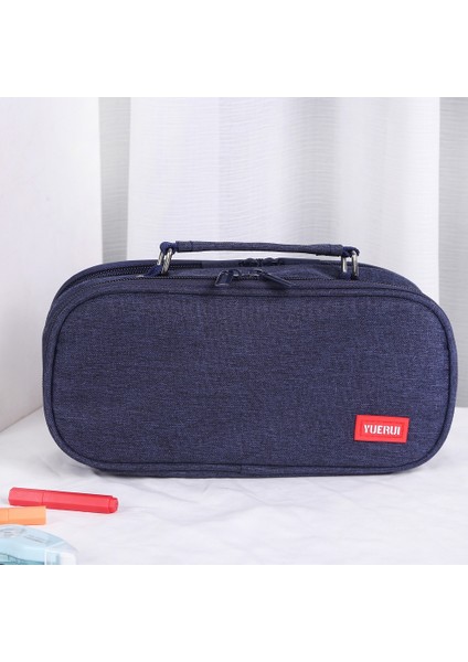 Büyük Kapasiteli Çok Katmanlı Taşınabilir Kırtasiye Torbası Tuval Çanta (Lacivert) (Yurt Dışından) fırsatları