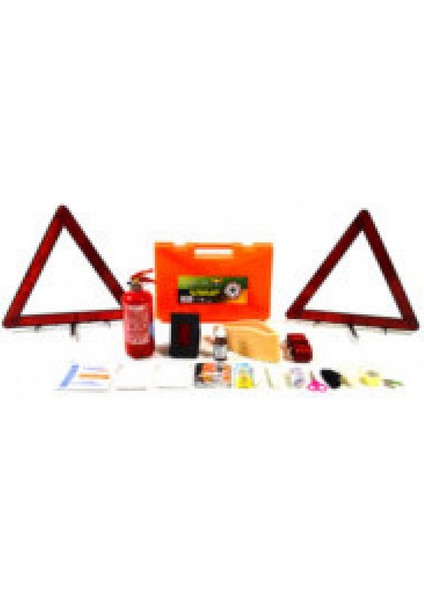 TS005 Trafik Seti Ultra Plastik Kutu Kare 1kg Yangin Söndürcülü Ultra Set Hirdavat Nrmsa