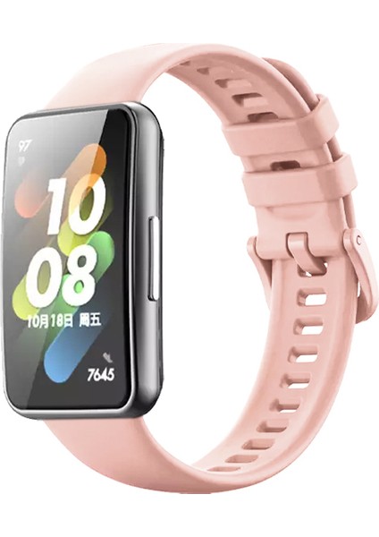 Huawei Band 7 Uyumlu Renkli Şık Tasarım Jel Silikon Kordon