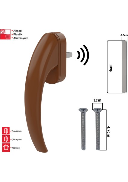 Pencere Kolu Ege Akustik Kahverengi