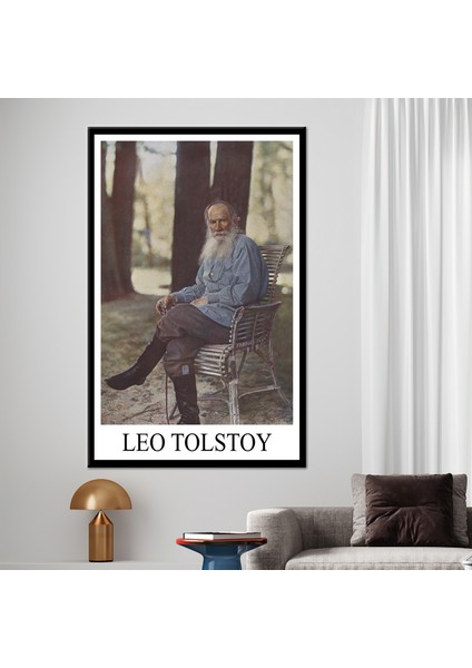 1 Parça Kanvas Tablo, Leo Tolstoy, Leo Tolstoy Posteri, Ünlü Sanat Eseri, Ünlü Baskılı,