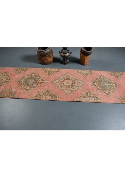 Türk Halısı, Eskitme Halı, Halı, 84X392 cm Kırmızı Halı, Bahçe Koridor Halı, Organik Merdiven Halı, modelleri